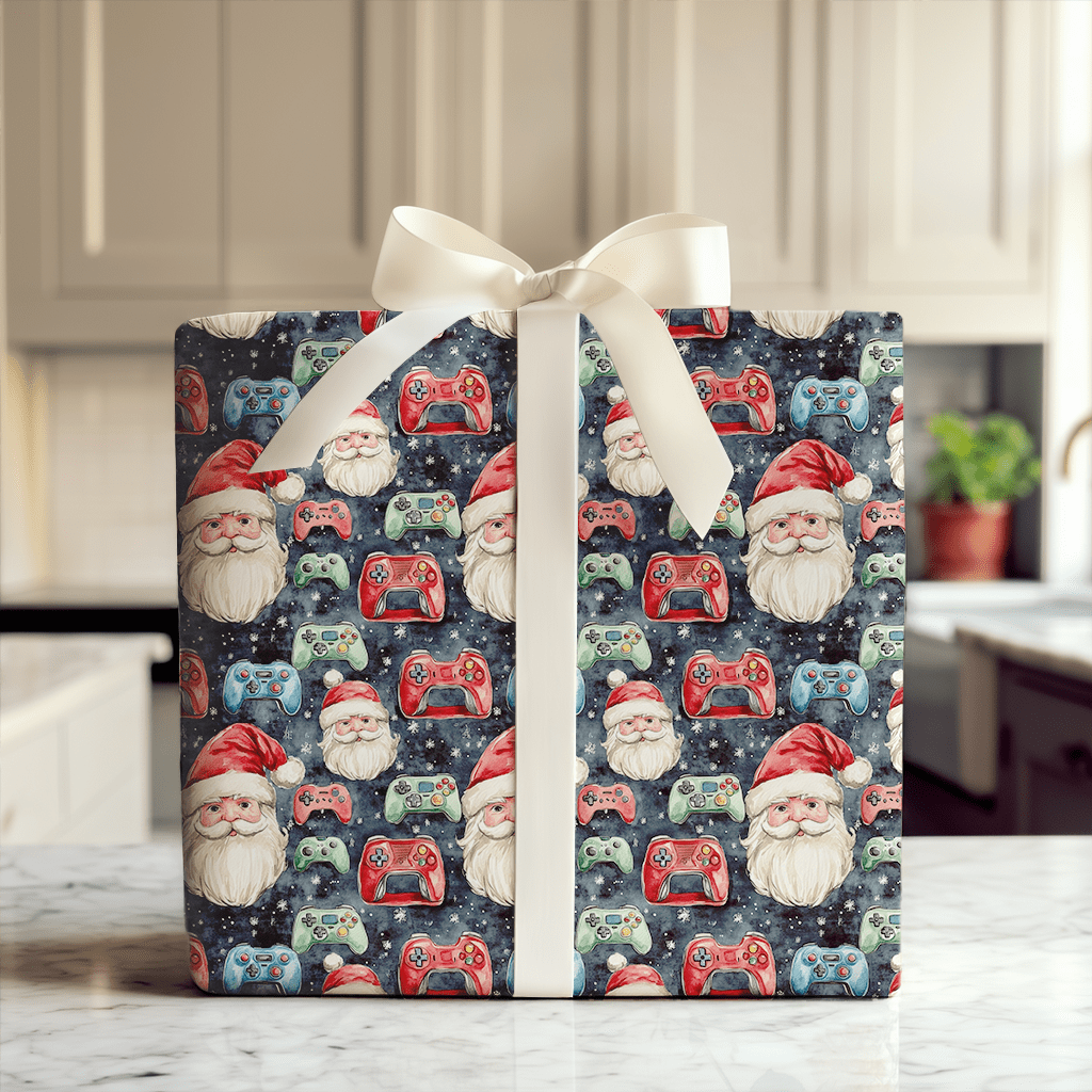 Level Up Santa - Wrapping Paper - Aspen & Arlo