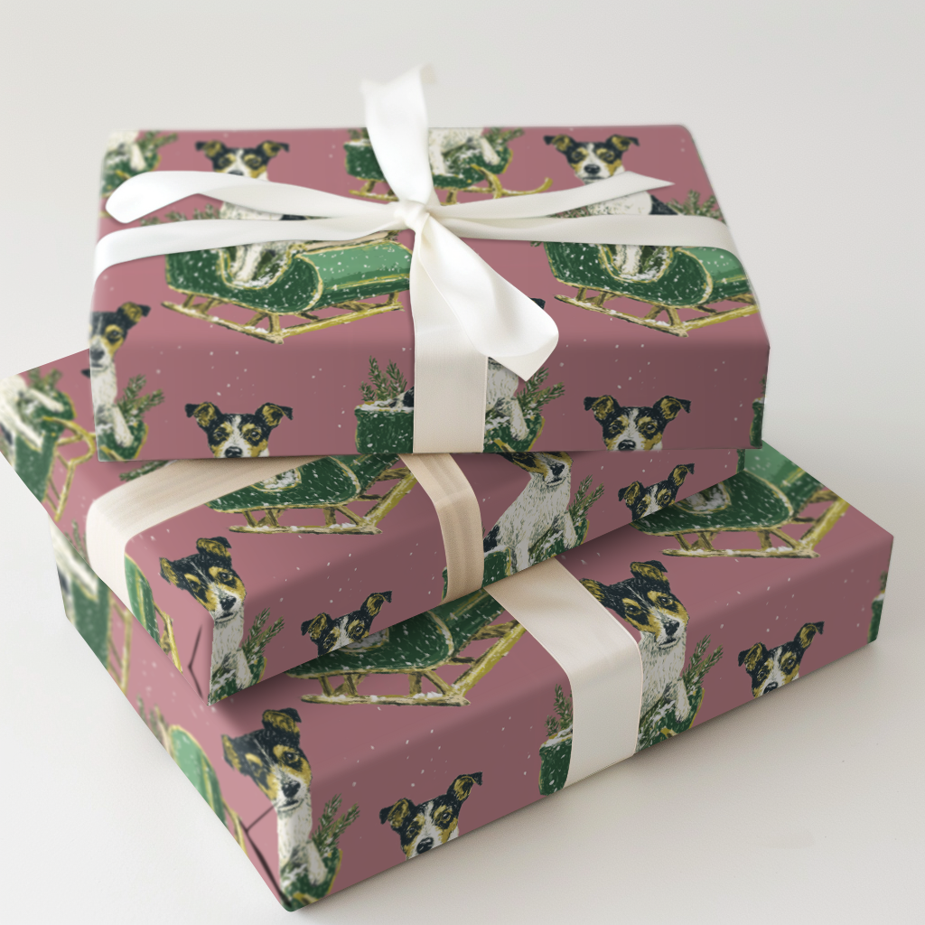 Rat Terrier Sleigh Ride