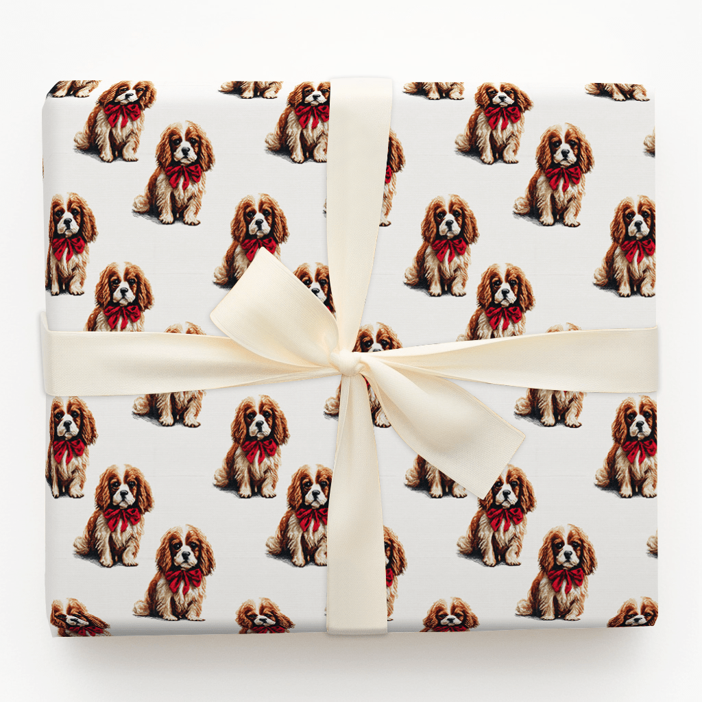 Stitched Cavalier - Wrapping Paper - Aspen & Arlo