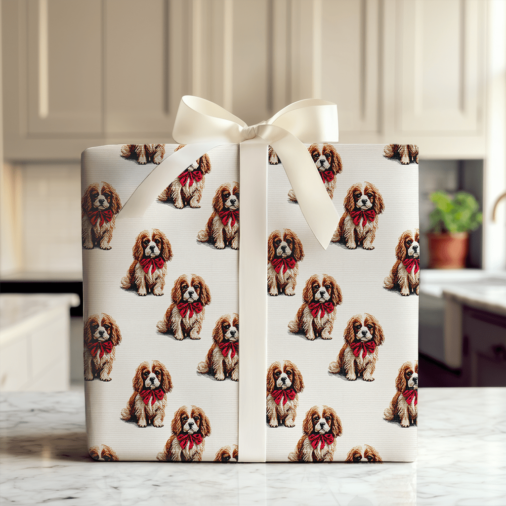 Stitched Cavalier - Wrapping Paper - Aspen & Arlo