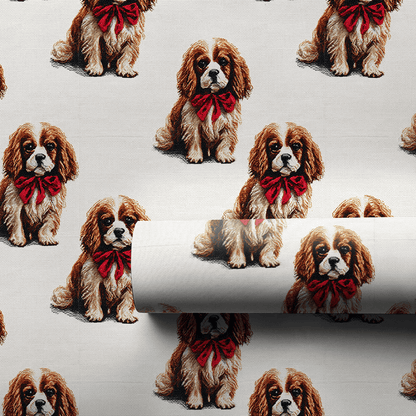 Stitched Cavalier - Wrapping Paper - Aspen & Arlo