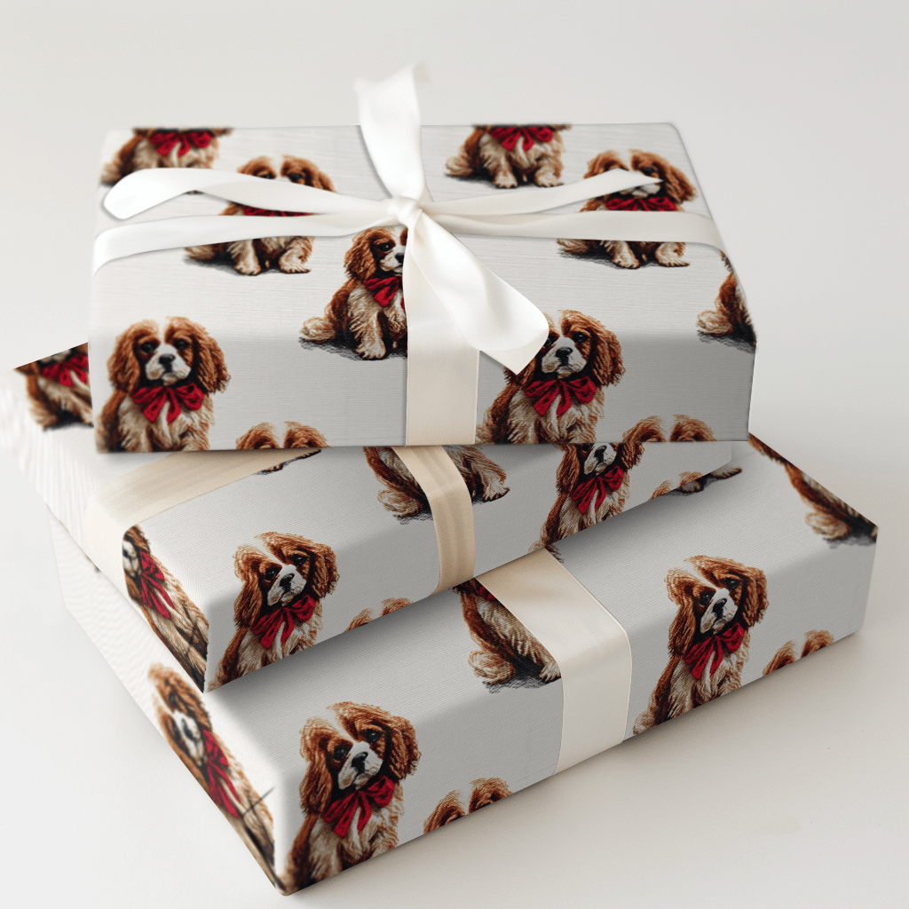 Stitched Cavalier - Wrapping Paper - Aspen & Arlo