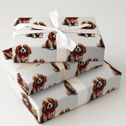 Stitched Cavalier - Wrapping Paper - Aspen & Arlo