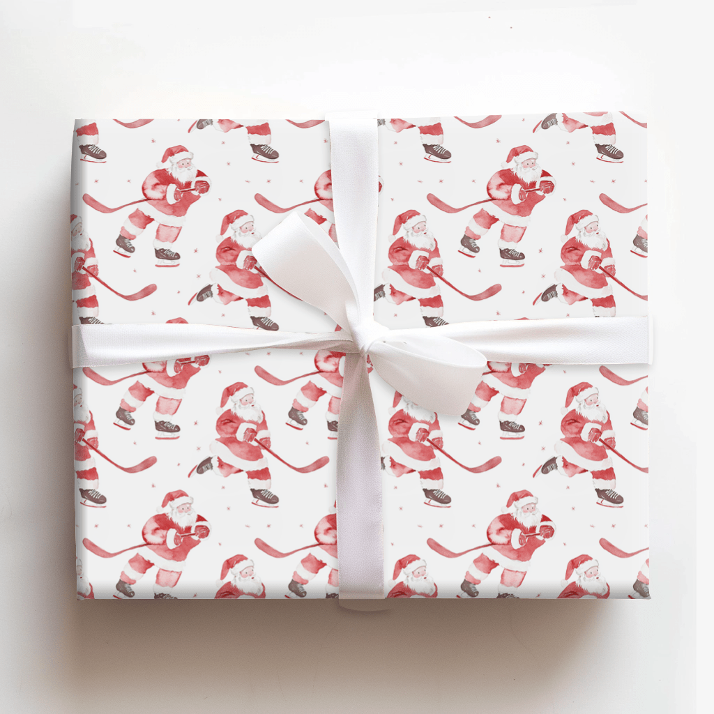Saint Nick on Ice - Wrapping Paper - Aspen & Arlo