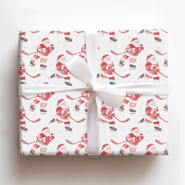 Saint Nick on Ice - Wrapping Paper - Aspen & Arlo