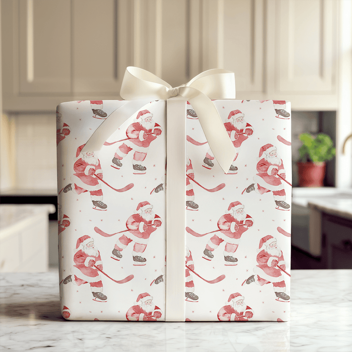 Saint Nick on Ice - Wrapping Paper - Aspen & Arlo