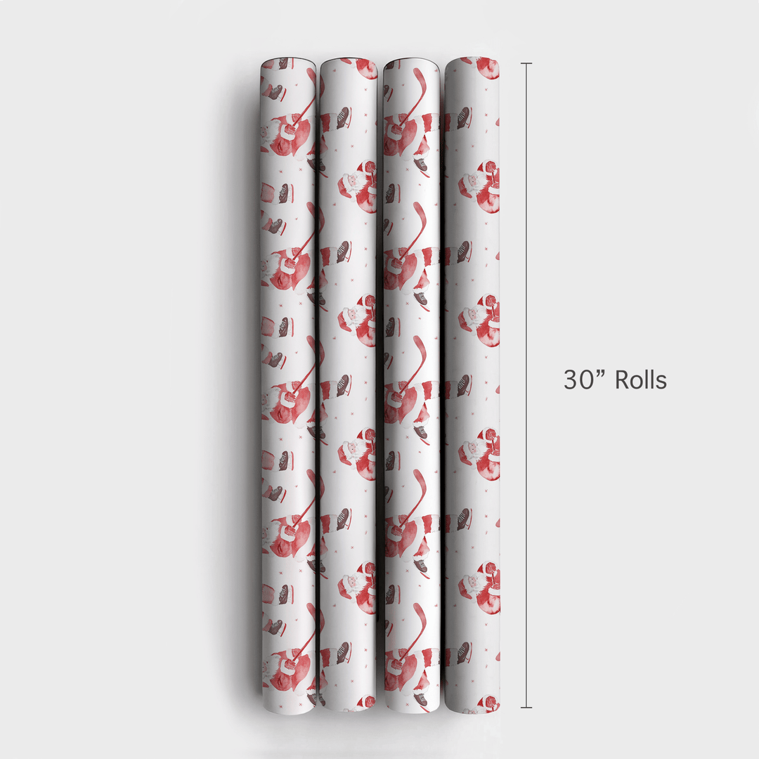 Saint Nick on Ice - Wrapping Paper - Aspen & Arlo