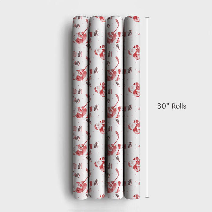 Saint Nick on Ice - Wrapping Paper - Aspen & Arlo