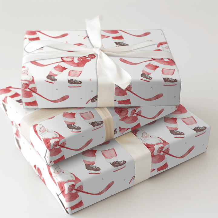 Saint Nick on Ice - Wrapping Paper - Aspen & Arlo