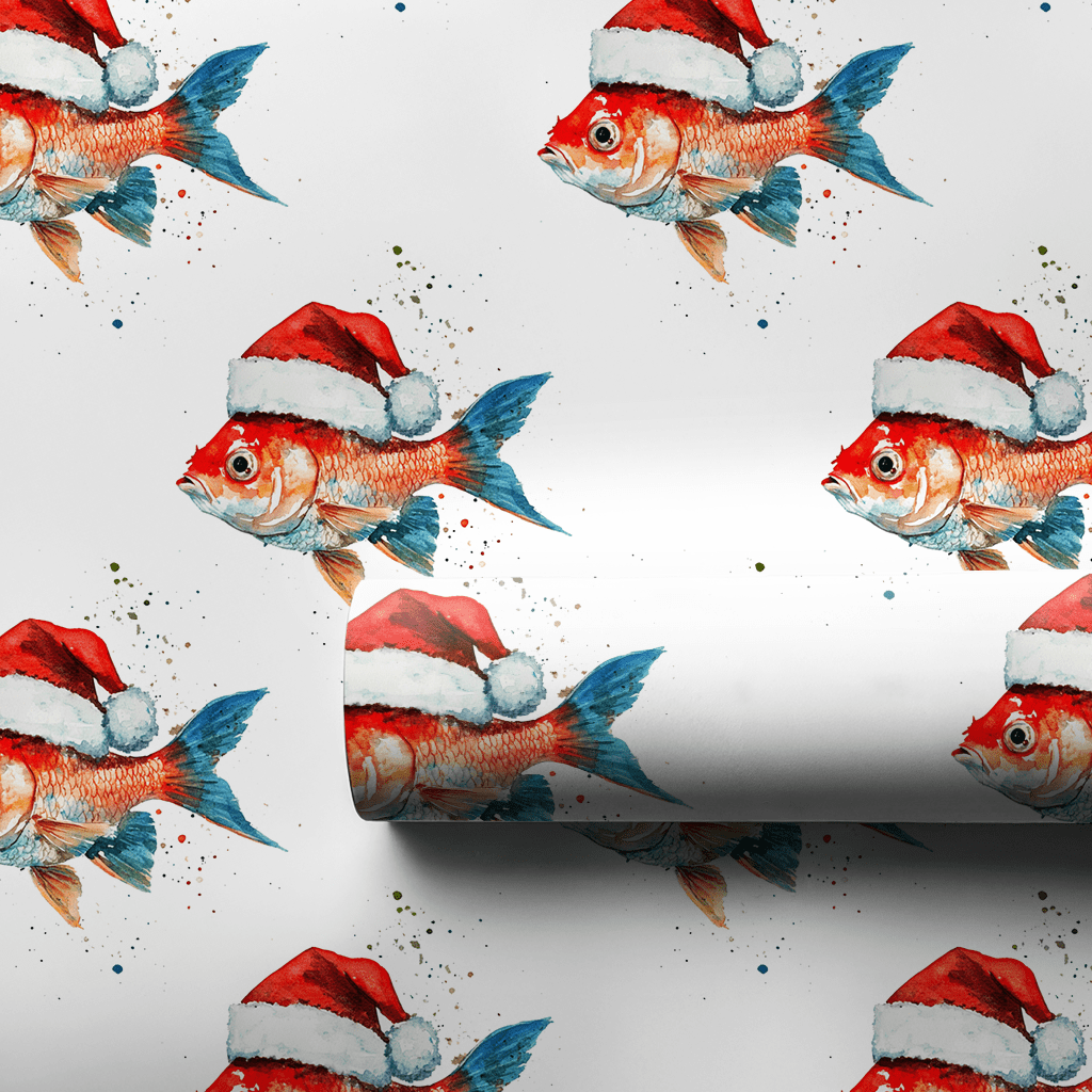 Festive Fish - Wrapping Paper - Aspen & Arlo