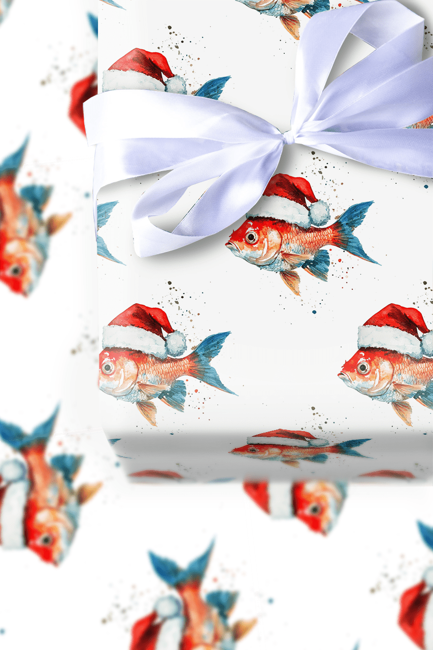 Festive Fish - Wrapping Paper - Aspen & Arlo