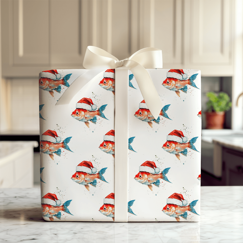 Festive Fish - Wrapping Paper - Aspen & Arlo
