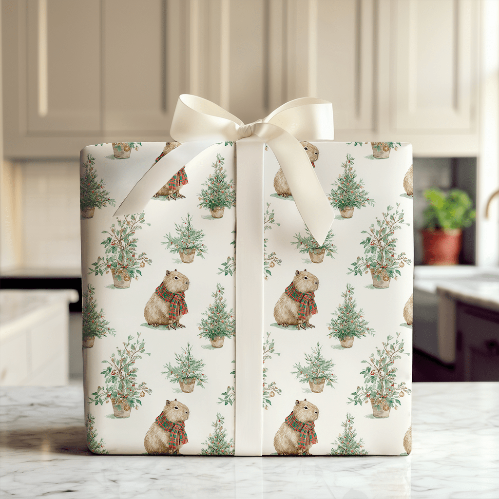 Holly Jolly Capy - Wrapping Paper - Aspen & Arlo