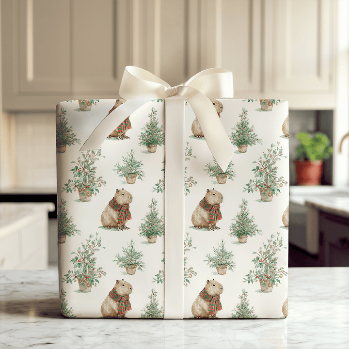 Holly Jolly Capy - Wrapping Paper - Aspen & Arlo