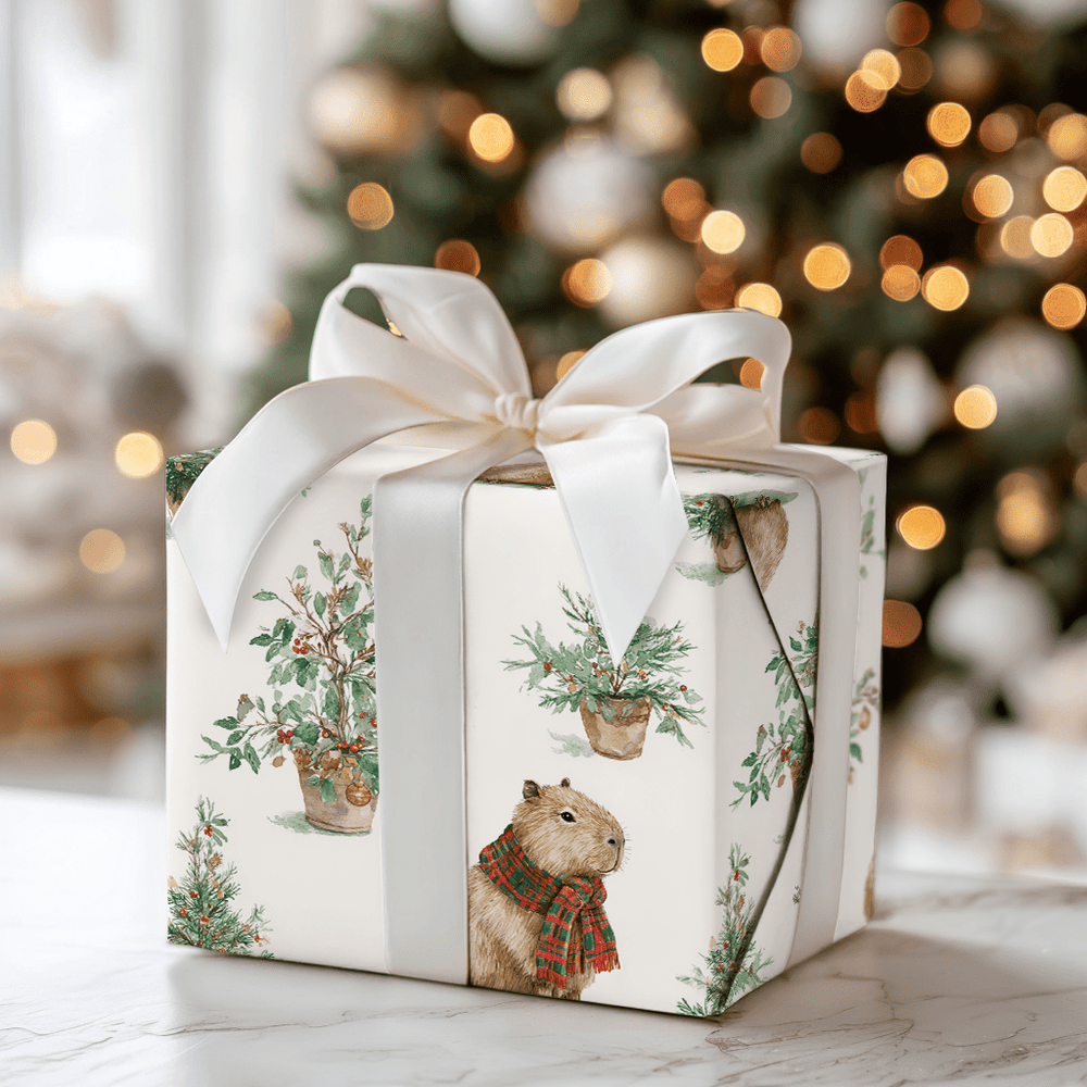 Holly Jolly Capy - Wrapping Paper - Aspen & Arlo