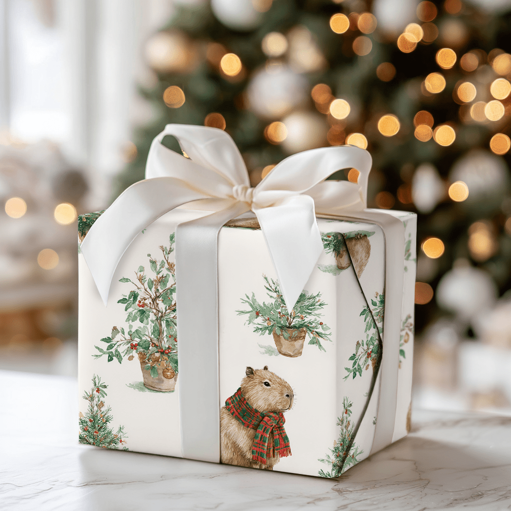 Holly Jolly Capy - Wrapping Paper - Aspen & Arlo