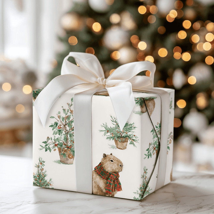 Holly Jolly Capy - Wrapping Paper - Aspen & Arlo