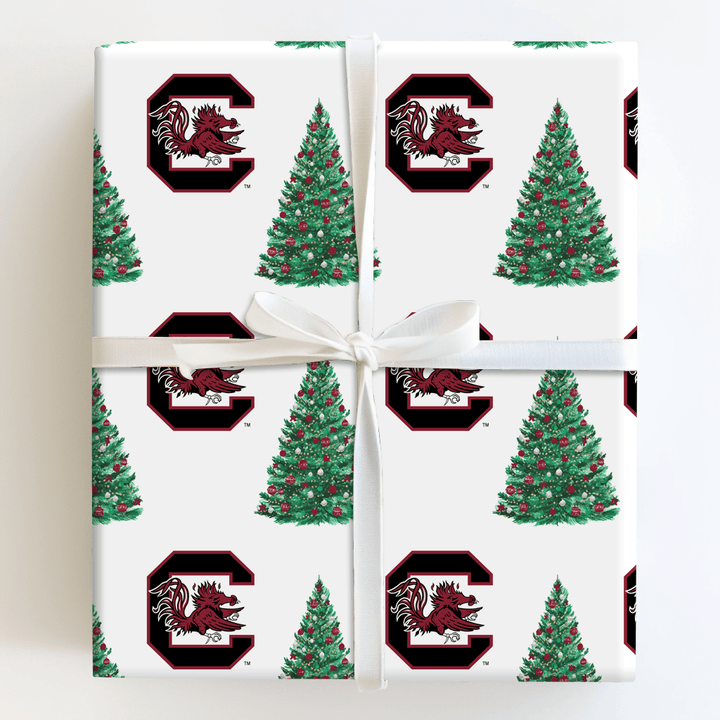 Festive Flock Tree - Wrapping Paper - Aspen & Arlo