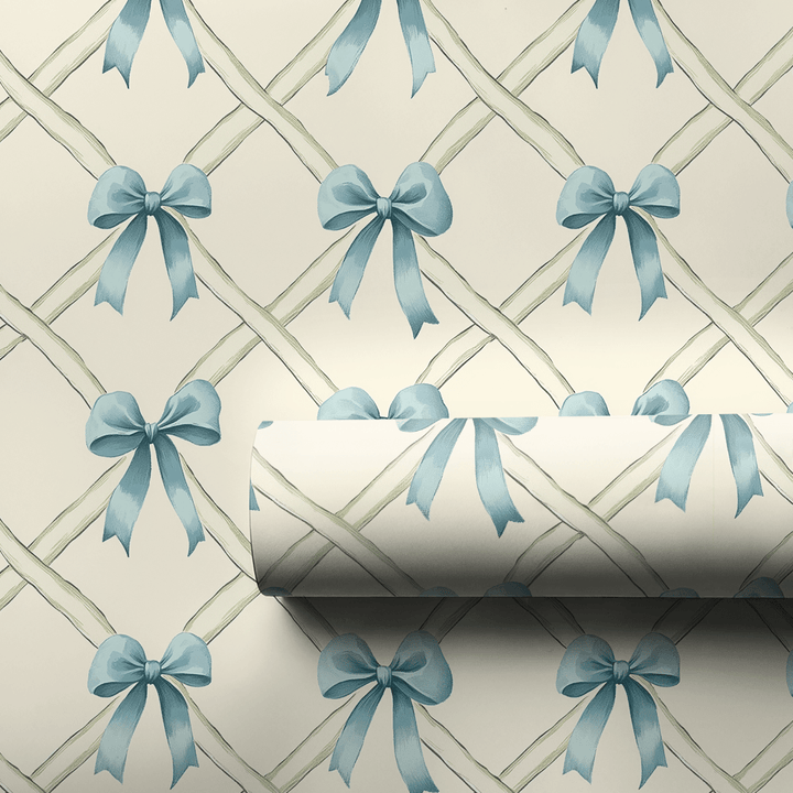 Whispering Blue Bows - Wrapping Paper - Aspen & Arlo