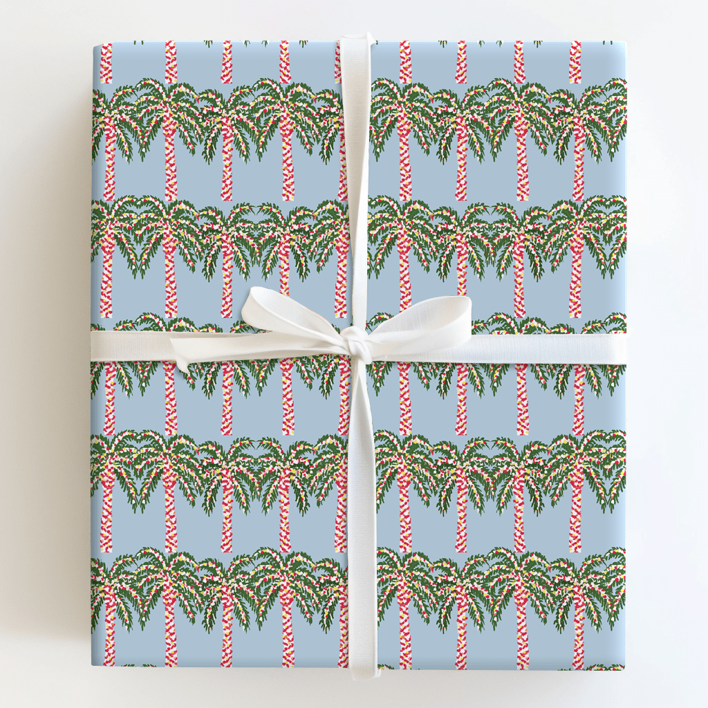 Christmas Light Palms - Wrapping Paper - Aspen & Arlo