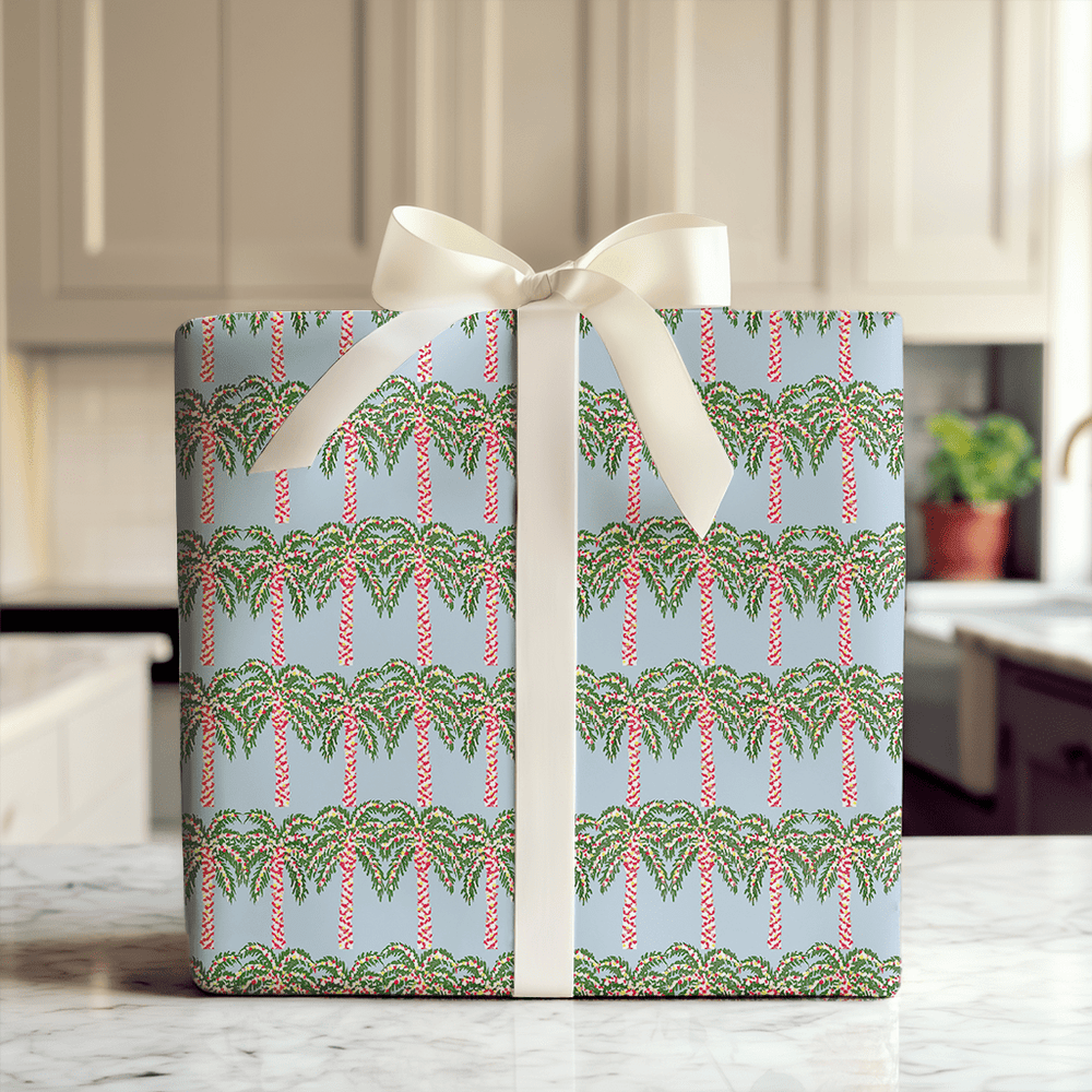 Christmas Light Palms - Wrapping Paper - Aspen & Arlo
