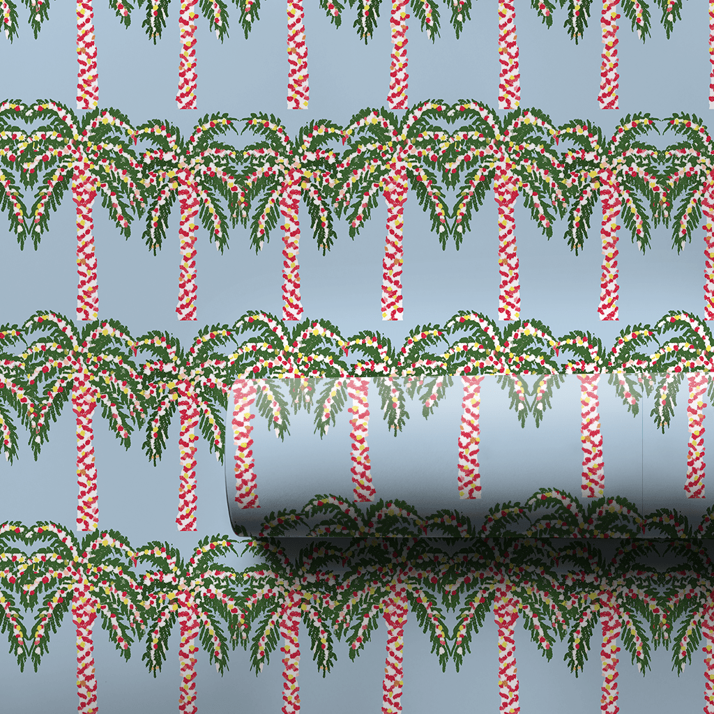 Christmas Light Palms - Wrapping Paper - Aspen & Arlo