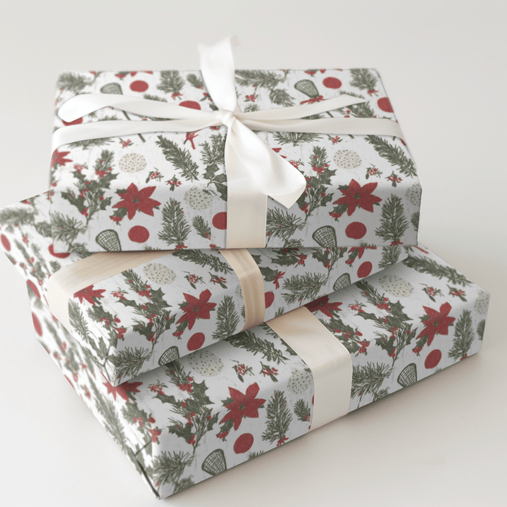 Vintage Lacrosse and Holly - Wrapping Paper - Aspen & Arlo