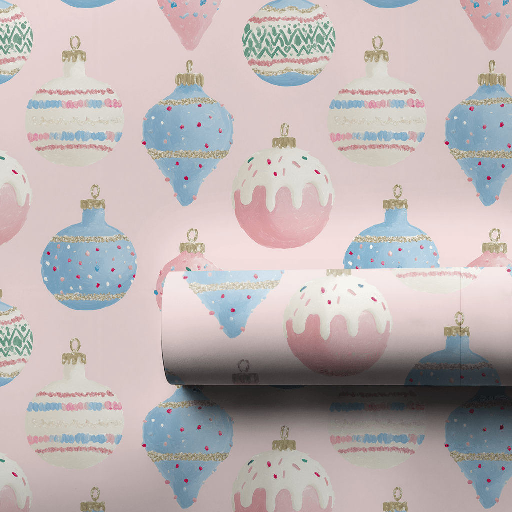 Pastel Ornament Jumble - Wrapping Paper - Aspen & Arlo