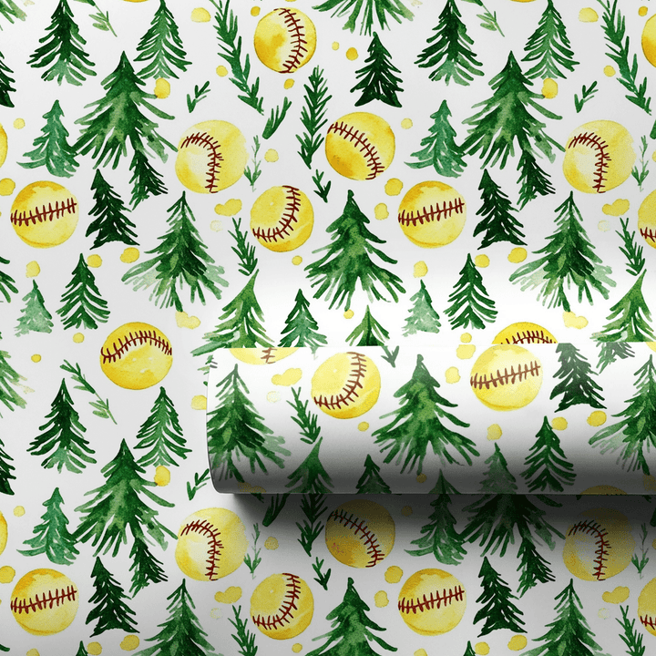Jingle Balls and Softball Calls - Wrapping Paper - Aspen & Arlo