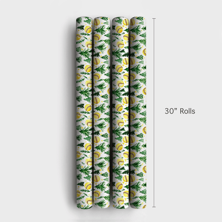 Jingle Balls and Softball Calls - Wrapping Paper - Aspen & Arlo