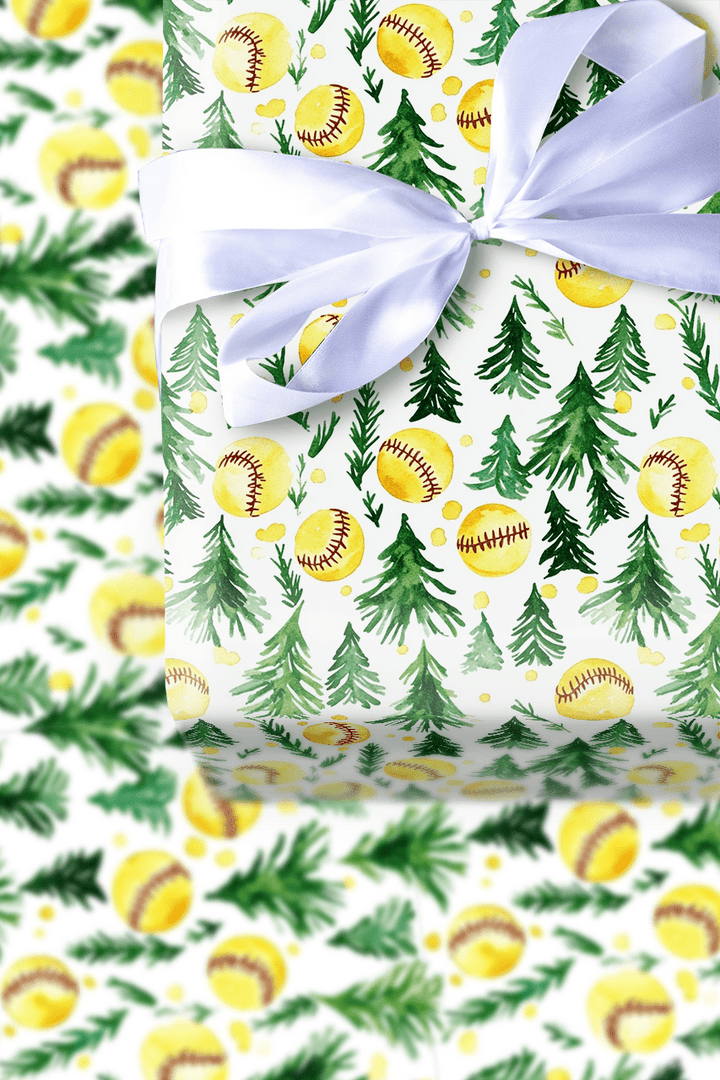 Jingle Balls and Softball Calls - Wrapping Paper - Aspen & Arlo