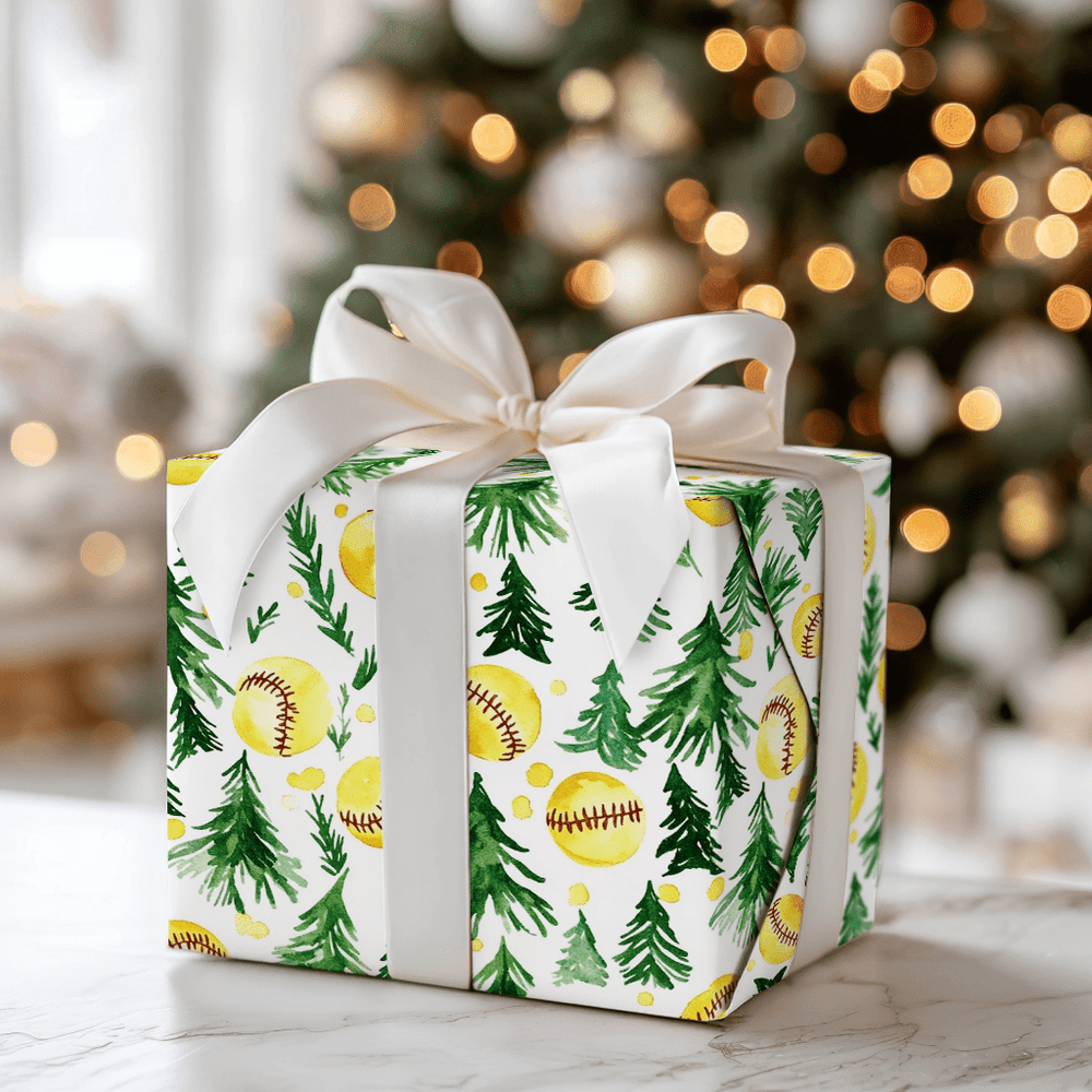 Jingle Balls and Softball Calls - Wrapping Paper - Aspen & Arlo