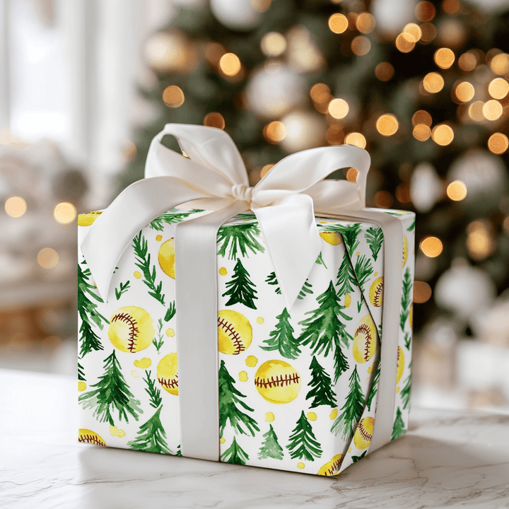 Jingle Balls and Softball Calls - Wrapping Paper - Aspen & Arlo