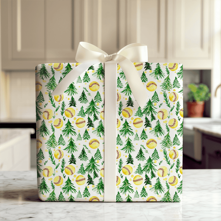 Jingle Balls and Softball Calls - Wrapping Paper - Aspen & Arlo