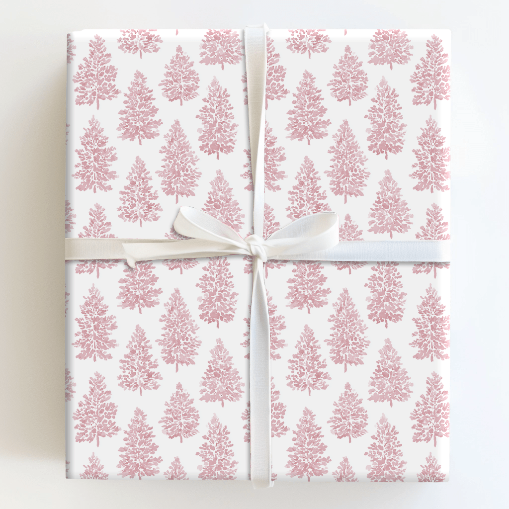Pink Pines - Wrapping Paper - Aspen & Arlo