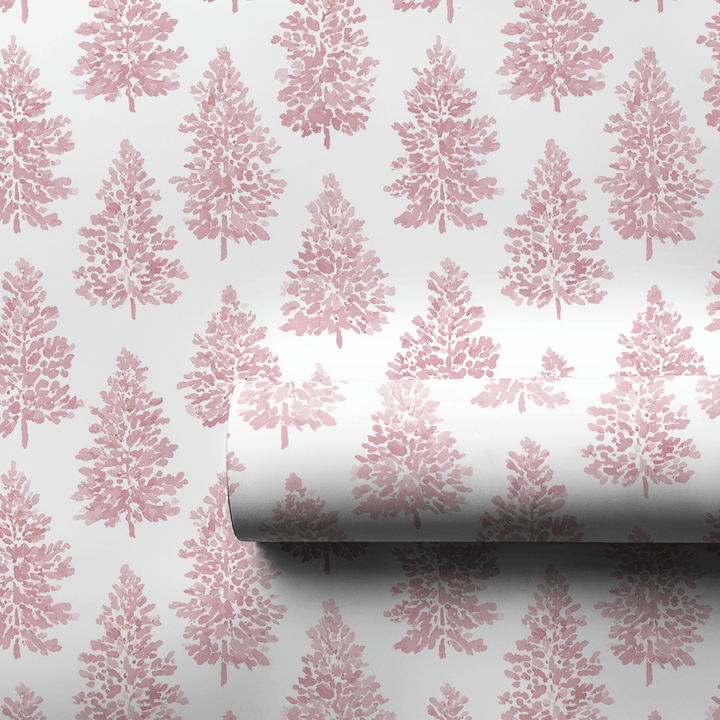 Pink Pines - Wrapping Paper - Aspen & Arlo