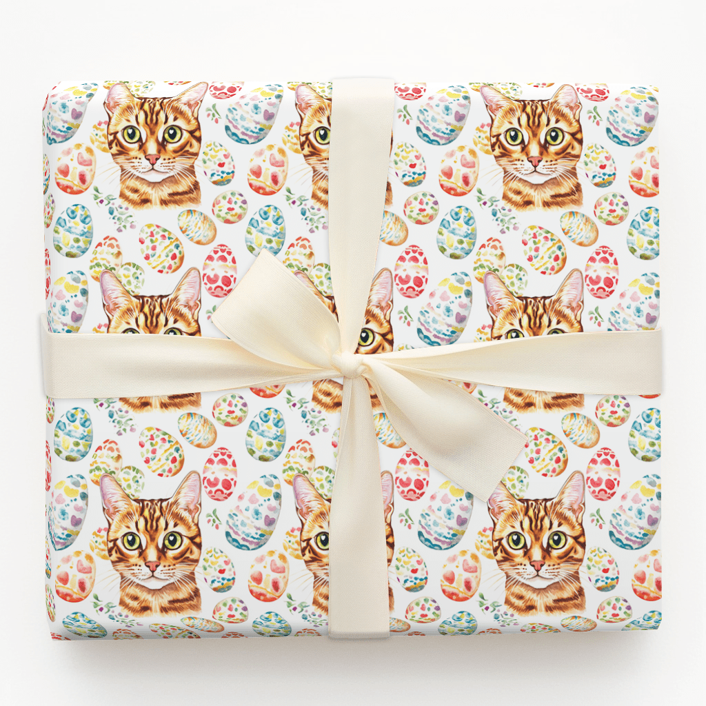 Easter Eggs with the Bengal - Wrapping Paper - Aspen & Arlo