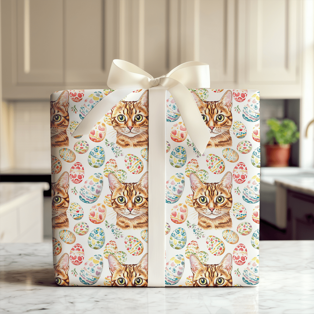 Easter Eggs with the Bengal - Wrapping Paper - Aspen & Arlo