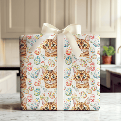 Easter Eggs with the Bengal - Wrapping Paper - Aspen & Arlo