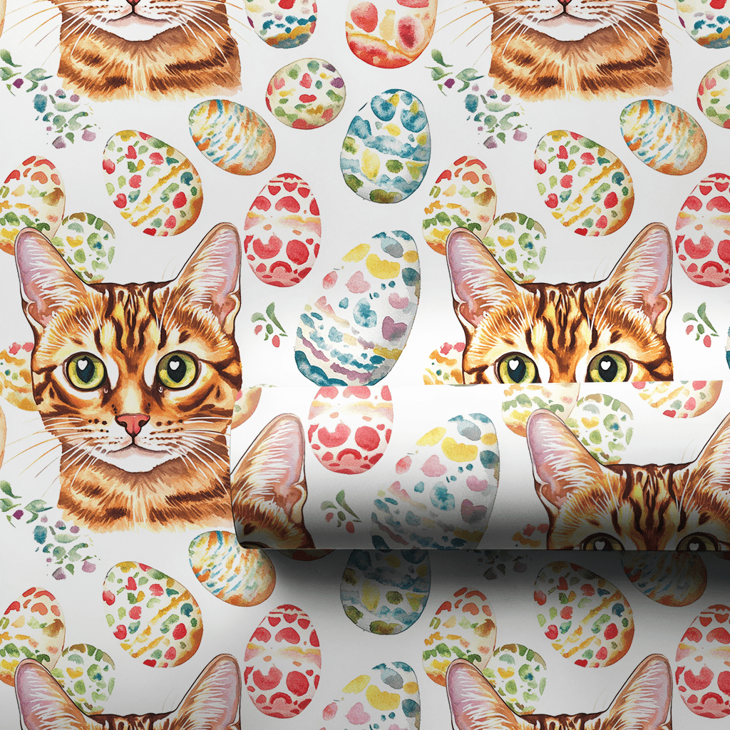 Easter Eggs with the Bengal - Wrapping Paper - Aspen & Arlo