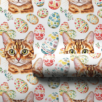 Easter Eggs with the Bengal - Wrapping Paper - Aspen & Arlo