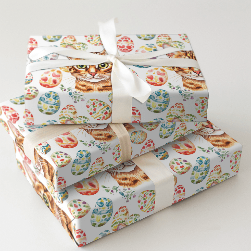 Easter Eggs with the Bengal - Wrapping Paper - Aspen & Arlo