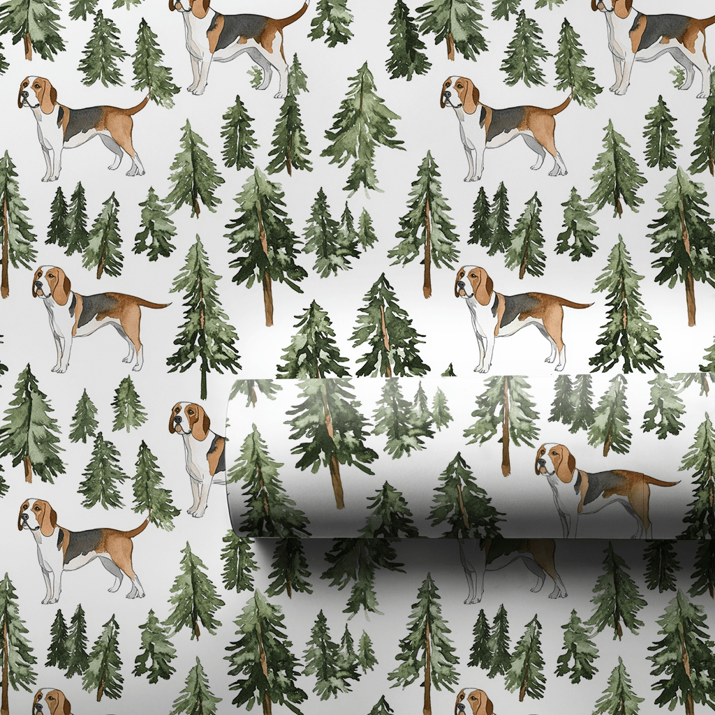 Snow Day for Coonhounds - Wrapping Paper - Aspen & Arlo