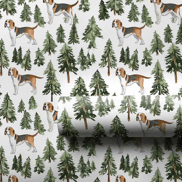 Snow Day for Coonhounds - Wrapping Paper - Aspen & Arlo