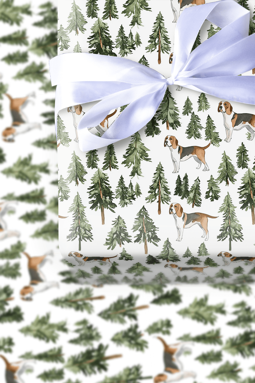 Snow Day for Coonhounds - Wrapping Paper - Aspen & Arlo