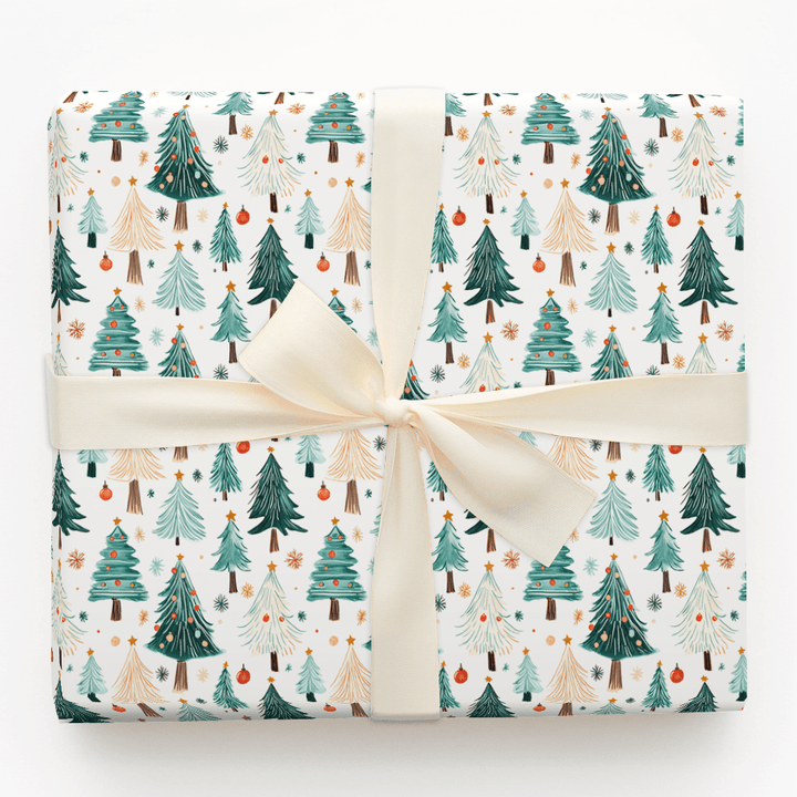 Christmas Pine Trees - Wrapping Paper - Aspen & Arlo