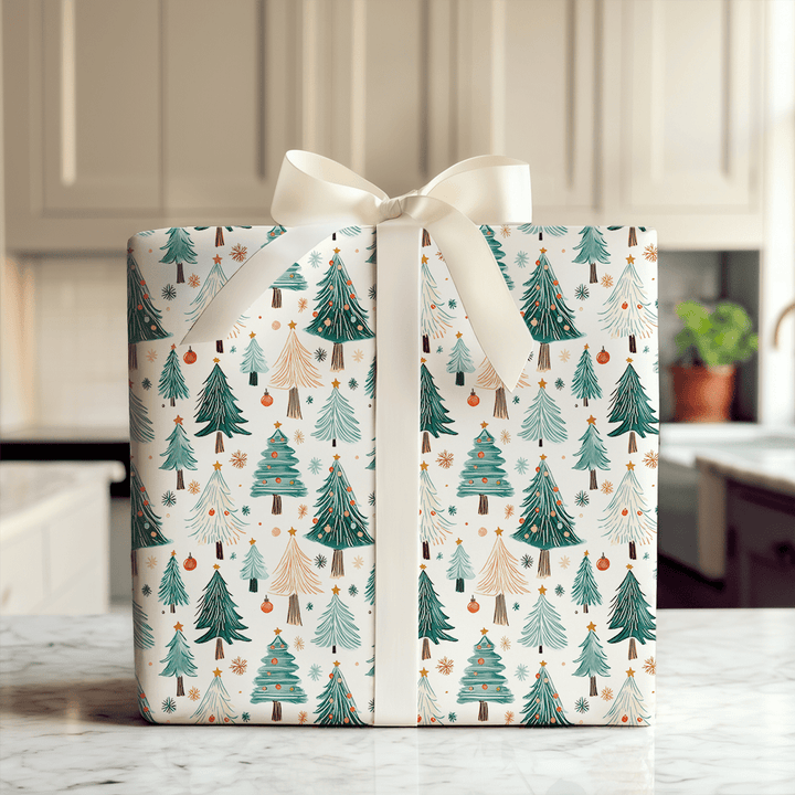 Christmas Pine Trees - Wrapping Paper - Aspen & Arlo