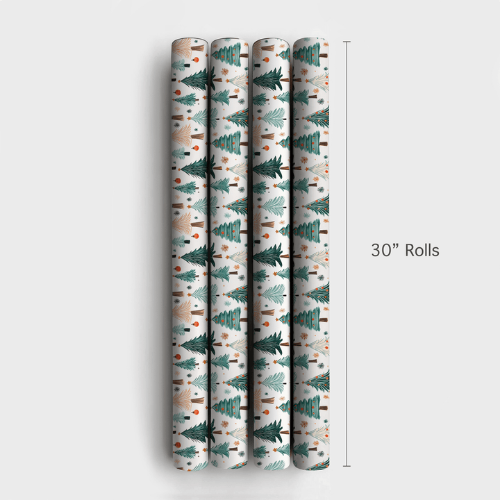 Christmas Pine Trees - Wrapping Paper - Aspen & Arlo