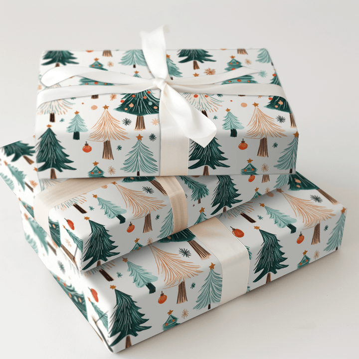 Christmas Pine Trees - Wrapping Paper - Aspen & Arlo
