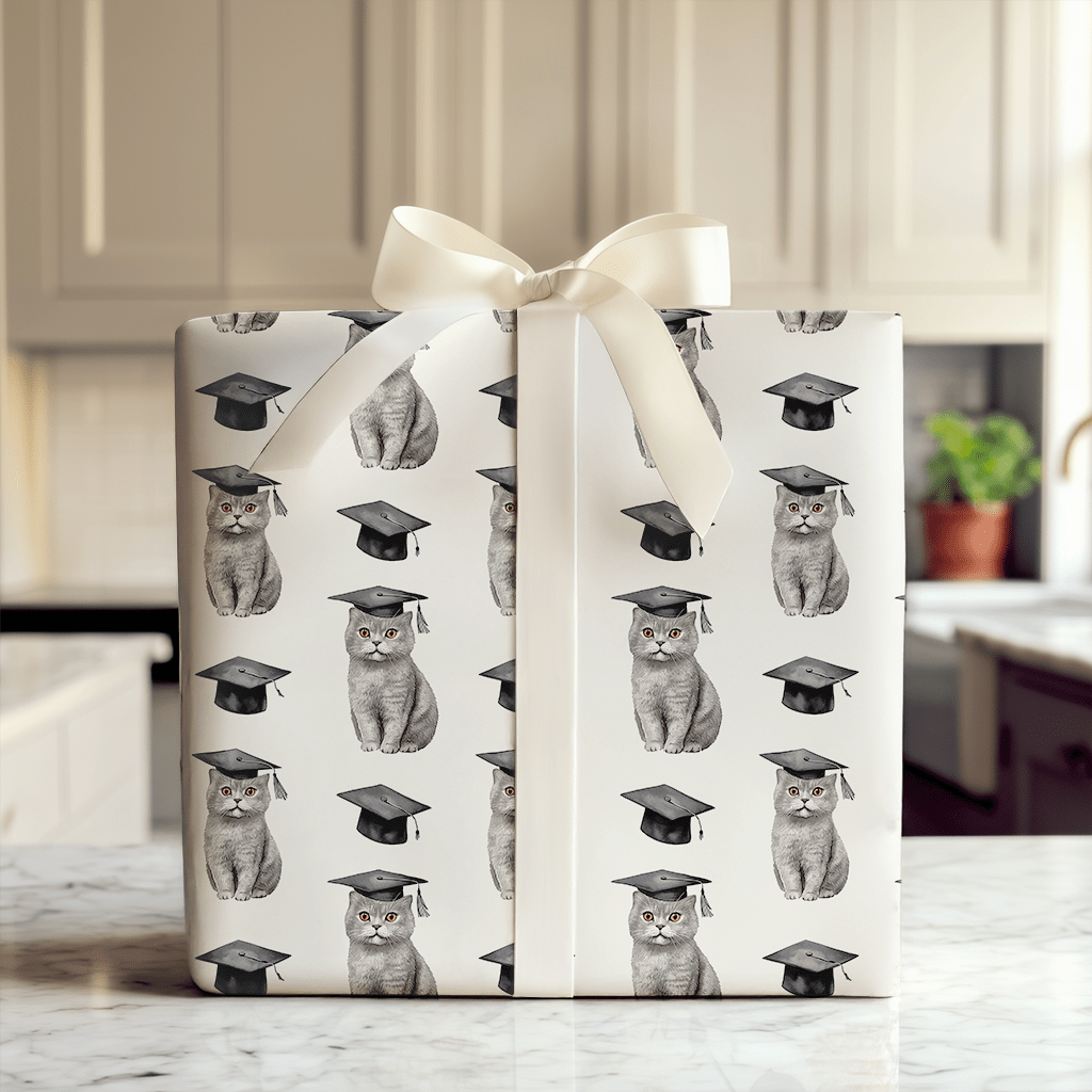 British Shorthair Graduate - Wrapping Paper - Aspen & Arlo